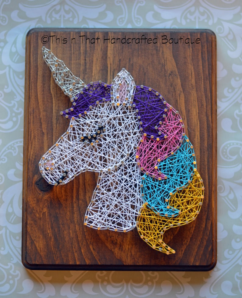 unicorn string art kit etsy