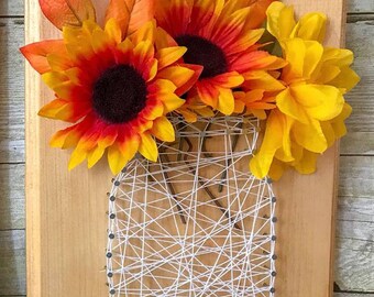 Jar String Art Kit (seasonal flowers included)