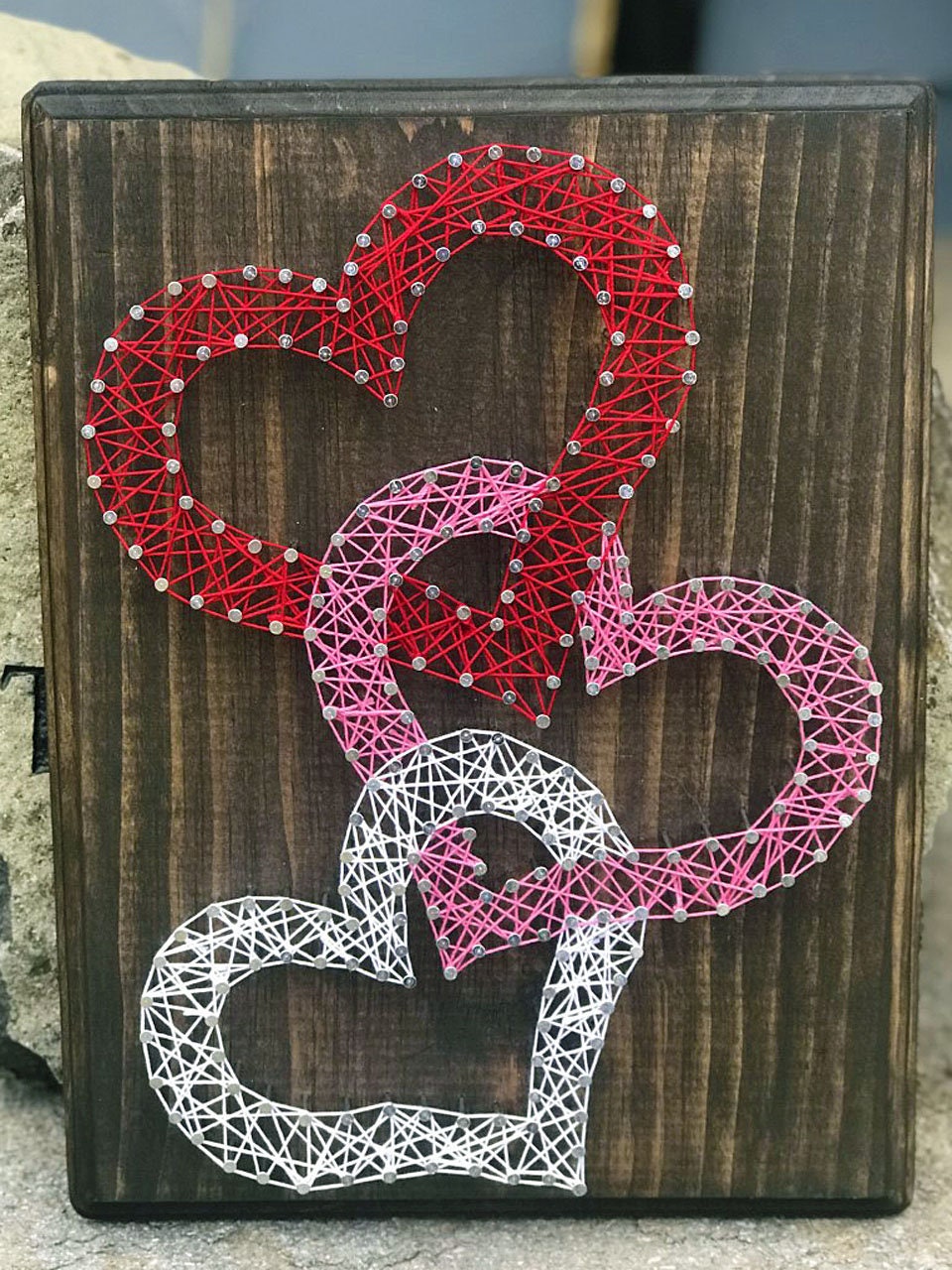 Heart String Art Craft