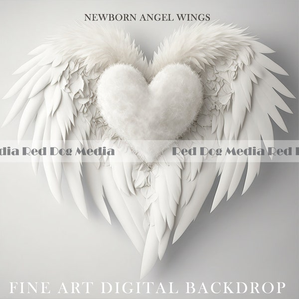 Newborn Angel Wings Style 11, Fine Art Newborn Angel Wings Background, Newborn Digital Backdrop, Fine Art Newborn Digital Backdrop