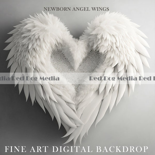 Newborn Angel Wings Style 04, Fine Art Newborn Angel Wings Background, Newborn Digital Backdrop, Fine Art Newborn Digital Backdrop