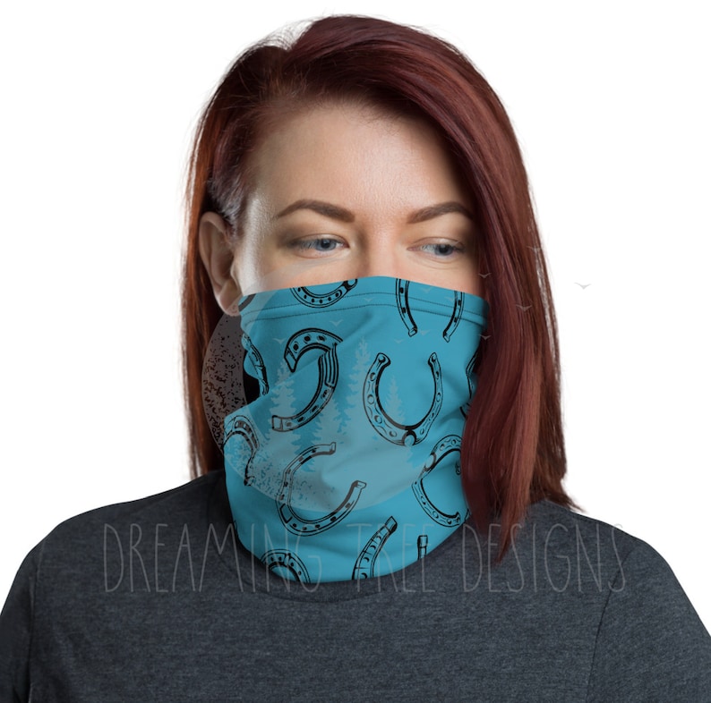 Equestrian design Neck Gaiter face mask head band image 0