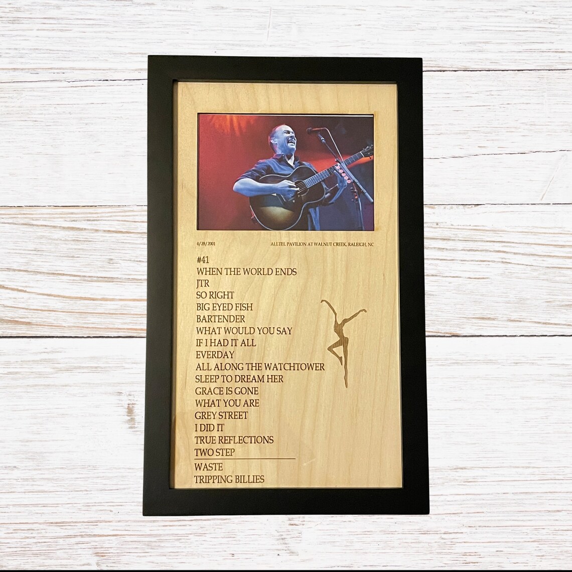 Concert Setlist and Photo Framed Wood Sign Etsy