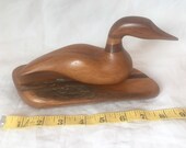 Hand carved loon, vintage