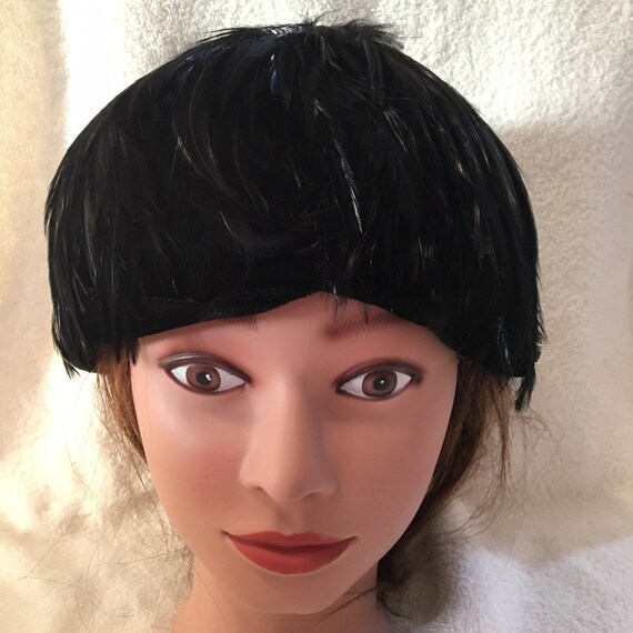 Vintage Black feather hat
