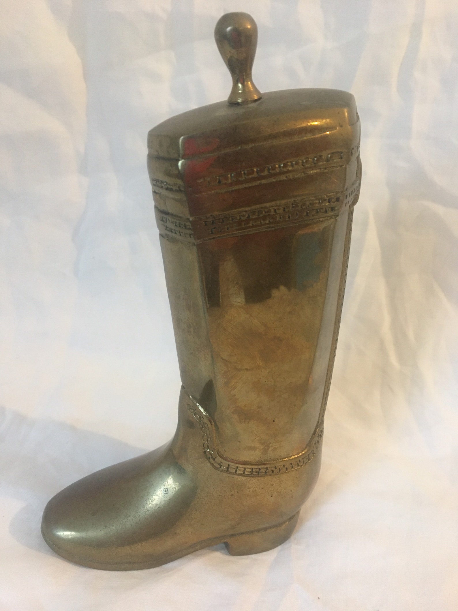 Vintage brass boot bookends x2 Etsy