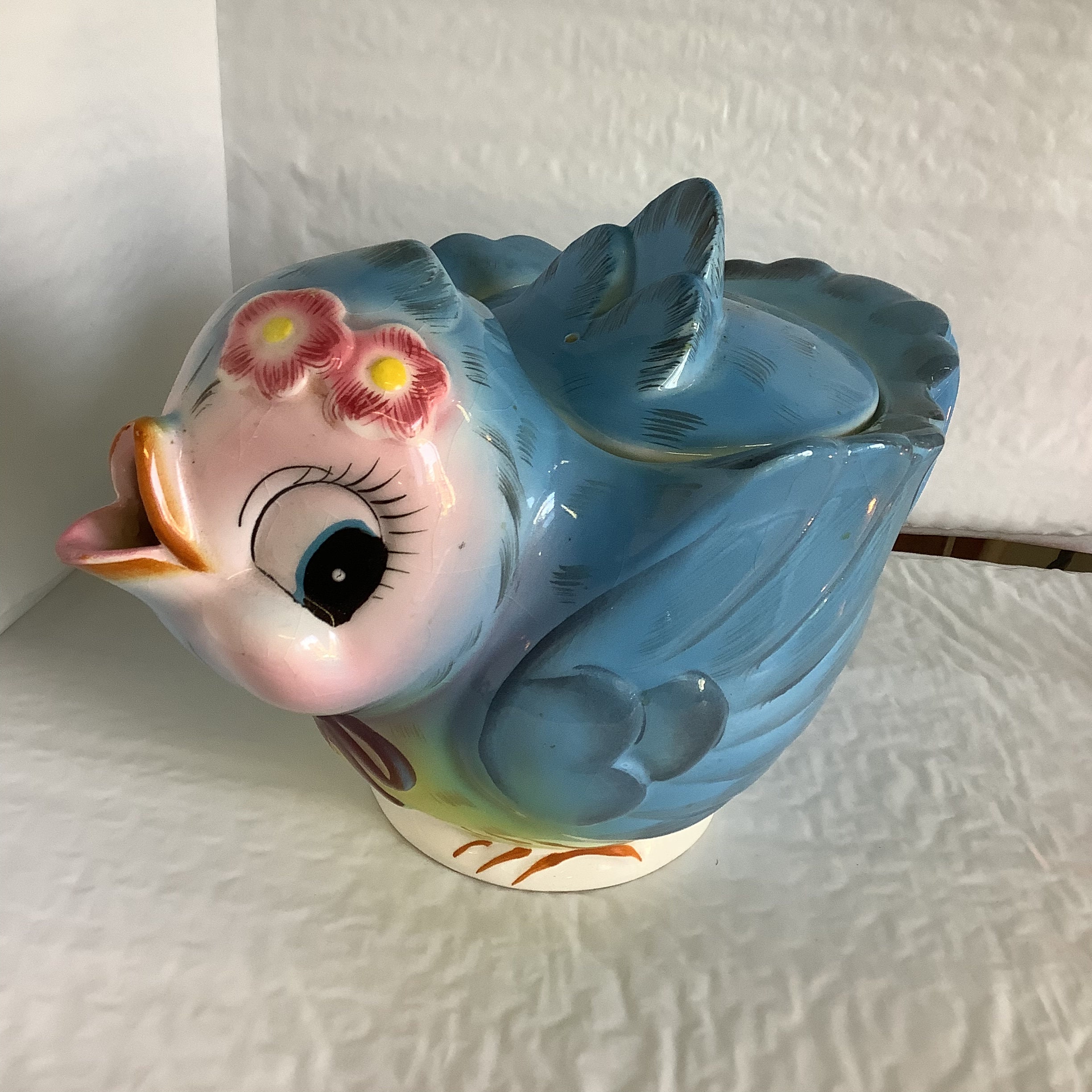 1950s Lefton Bluebird Teapot 7033 Etsy