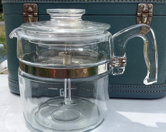 PYREX Flameware 6-cup glass coffee percolator