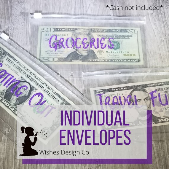 Cash Envelope System Individual Zipper Envelopes Etsy