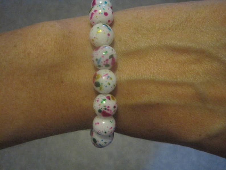 80/'s Metallic Color Splash Stretch Bracelet