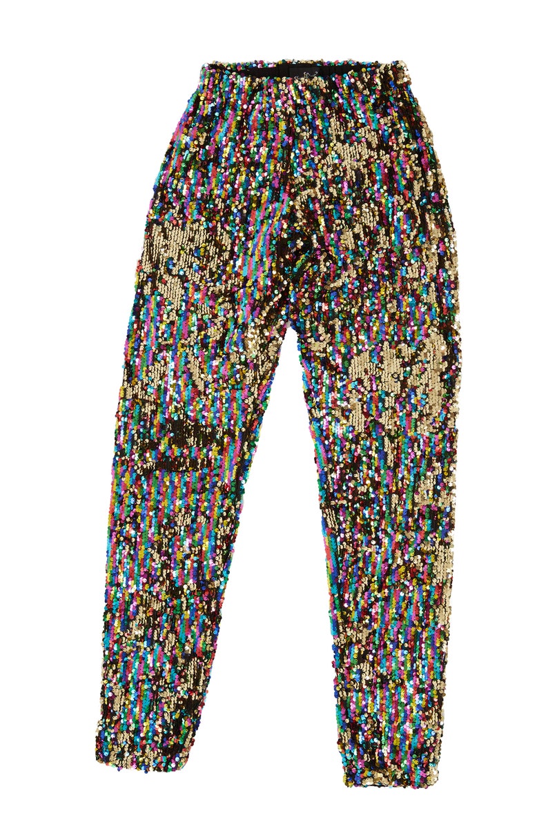 Mens Rave Pants Burning Man Leggings Rainbow Sequin Pants Etsy