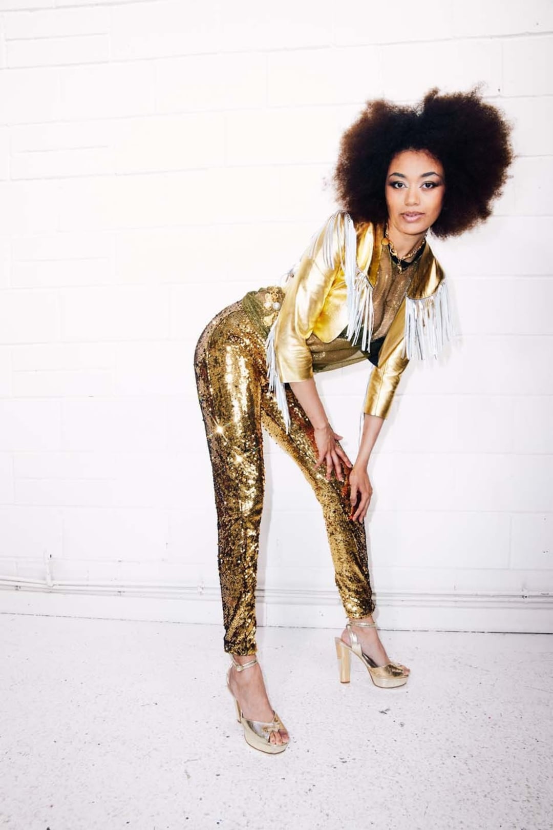 Women's Festival Pants, Burning Man Leggings, Gold Sequin Pants