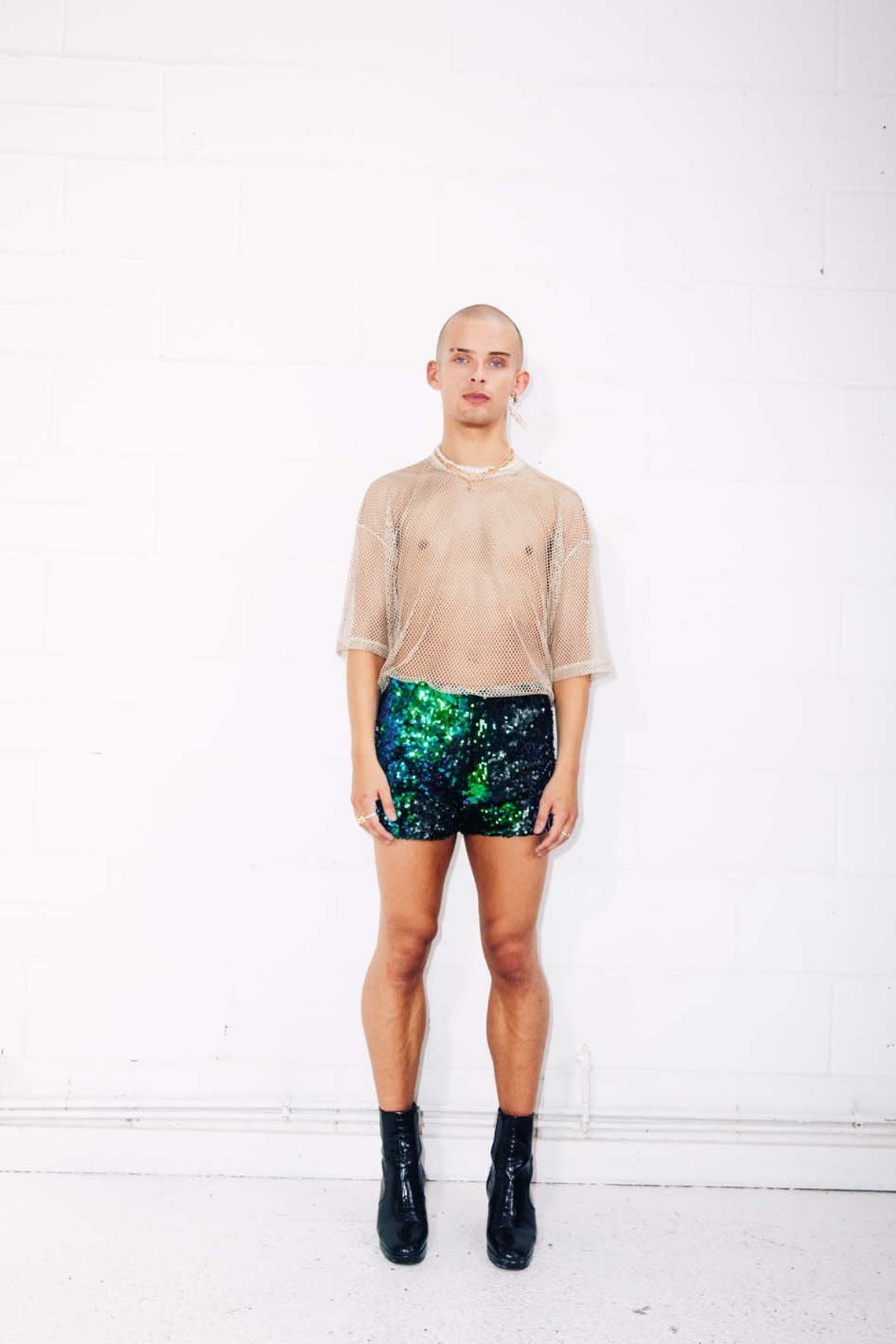 Burning Man Gold Metallic Shorts