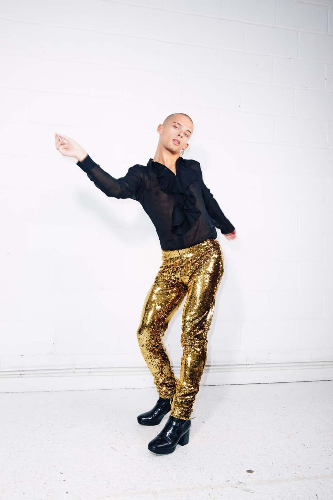 Mens Rave Clothing, Burning Man Leggings, Gold Sequin Pants, Festival ...