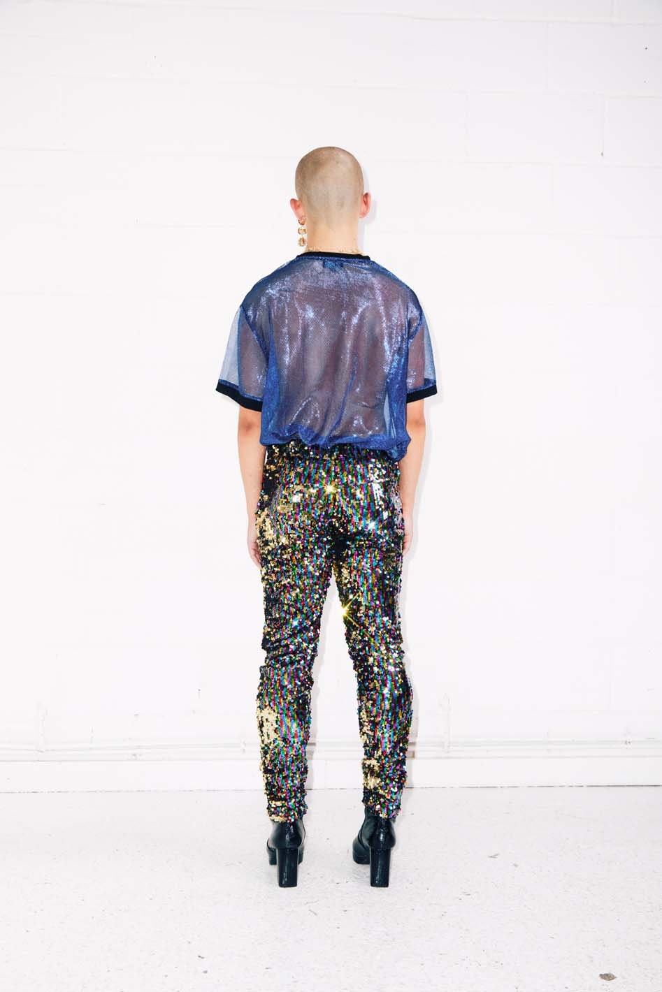 Mens Rave Pants Burning Man Leggings Rainbow Sequin Pants - Etsy