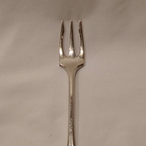 Antique Community Plate Adam Pattern Silver Plate Cocktail Fork 6 1/4&quot; Long