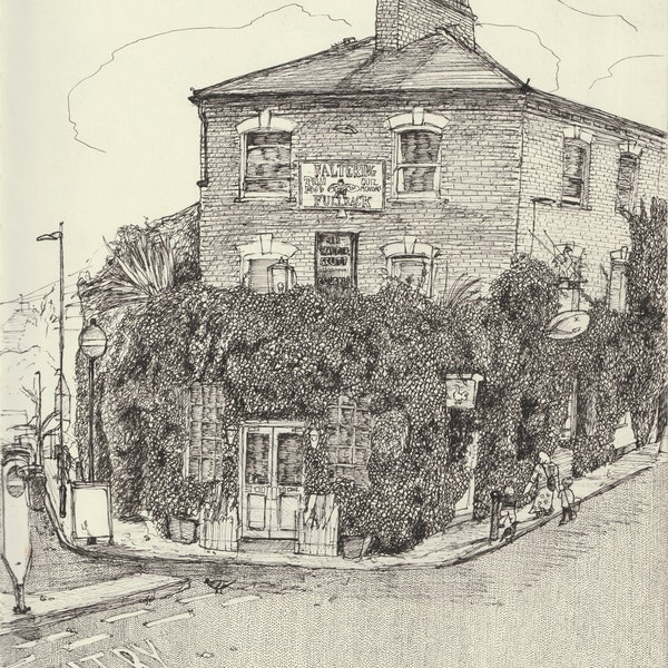 A4 Art Print - 'The Faltering Fullback' pub, Finsbury Park, London Pub Edition of 30