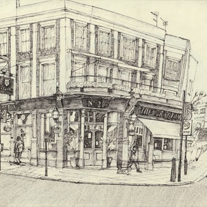 A4 Pub Art Print - &#39;The Grafton&#39;, Kentish Town, Edition of 30, hand signed and numbered.