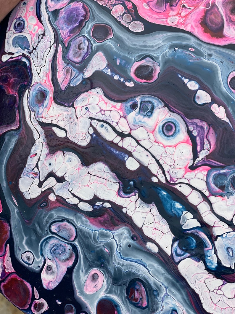 Acrylic fluid art painting