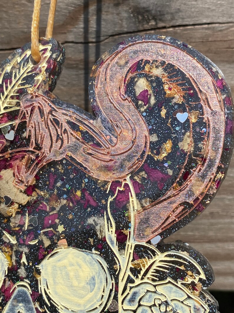 Skull and snake resin wall hanging decor