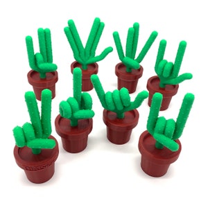 Middle Finger Cactus, Peace Sign, Rock n Roll Horns Cactus Plant 3D print