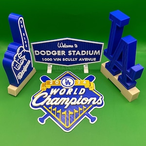 Dodger Stadium Sign, Foam Finger Statue/ Cake Topper