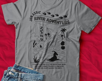 Jurassic River Adventure T-Shirt | Universal Studios | Theme Park  | Water Ride | Orlando | Hollywood | Classic 90s | Dinosaurs