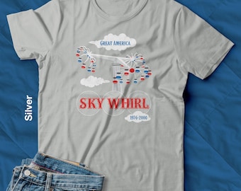 Sky Whirl Defunct Ride T-Shirt | Great America | Old Rides | Vintage Rides | Theme Park