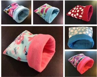 Fleece Snuggle Sack / Snuggle Pouch / Sleeping Bag, Ready to Ship, Guinea Pig, Hedgehog, Rat