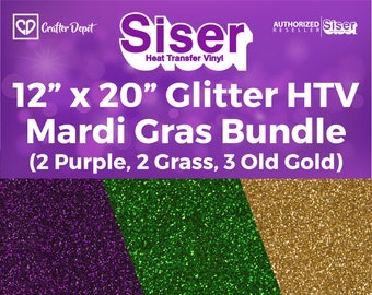 Siser Glitter Htv Vinyl 11.8X36 Roll-Rose Gold