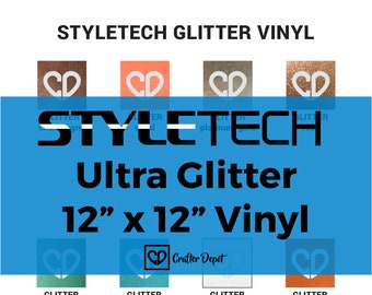 Styletech Polished Metal Vinyl Sheets 12 X 12, Metallic Vinyl Sheets,  Metallic Sheets, Permanent Adhesive, Permanent Vinyl Sheets 