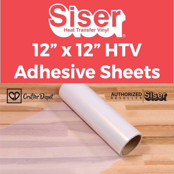 Siser EasyWeed Adhesive - 12"x12" Sheet, Adhesive Sheet, HTV Foil Adhesive, Heat Transfer Vinyl Adhesive, Foil Adhesive, Iron On Fabric