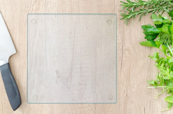 Crafter Depot Glass Trivet - Glass Cutting Board, Chopping Board, Serving Board, Hot Pad, Kitchen Decor, Vinyl Decor, Smooth Glass Surface