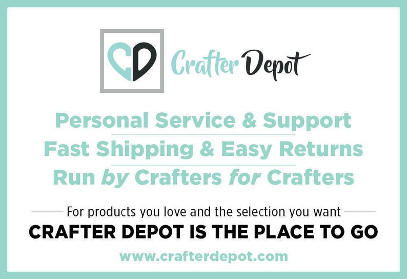K&ouml;nnte beinhalten: Eine hellblaue und wei&szlig;e Grafik mit dem Text "Crafter Depot" und dem Slogan "Pers&ouml;nlicher Service & Support, Schneller Versand & Einfache R&uuml;ckgabe, Betrieben von Handwerkern f&uuml;r Handwerker". Die Grafik enth&auml;lt auch den Text "F&uuml;r Produkte, die Sie lieben, und die Auswahl, die Sie w&uuml;nschen" und "CRAFTER DEPOT IST DER RICHTIGE ORT". Die Grafik enth&auml;lt auch die Website-Adresse "www.crafterdepot.com".