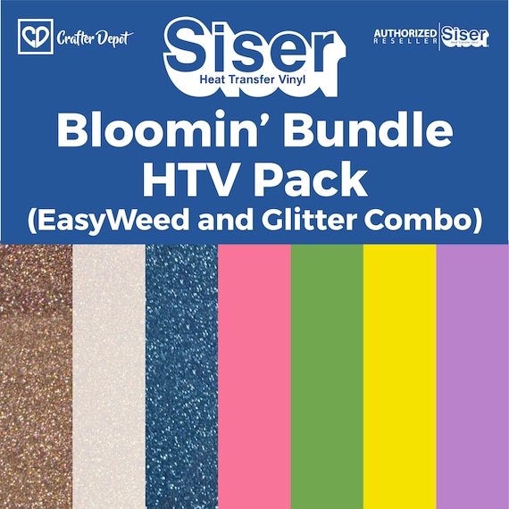 Siser HTV Spring Bundle - Easter HTV Vinyl, Glitter Vinyl Sheets, HTV Vinyl Bundle, Spring Vinyl, Iron On Vinyl, Easter Vinyl, Siser Glitter