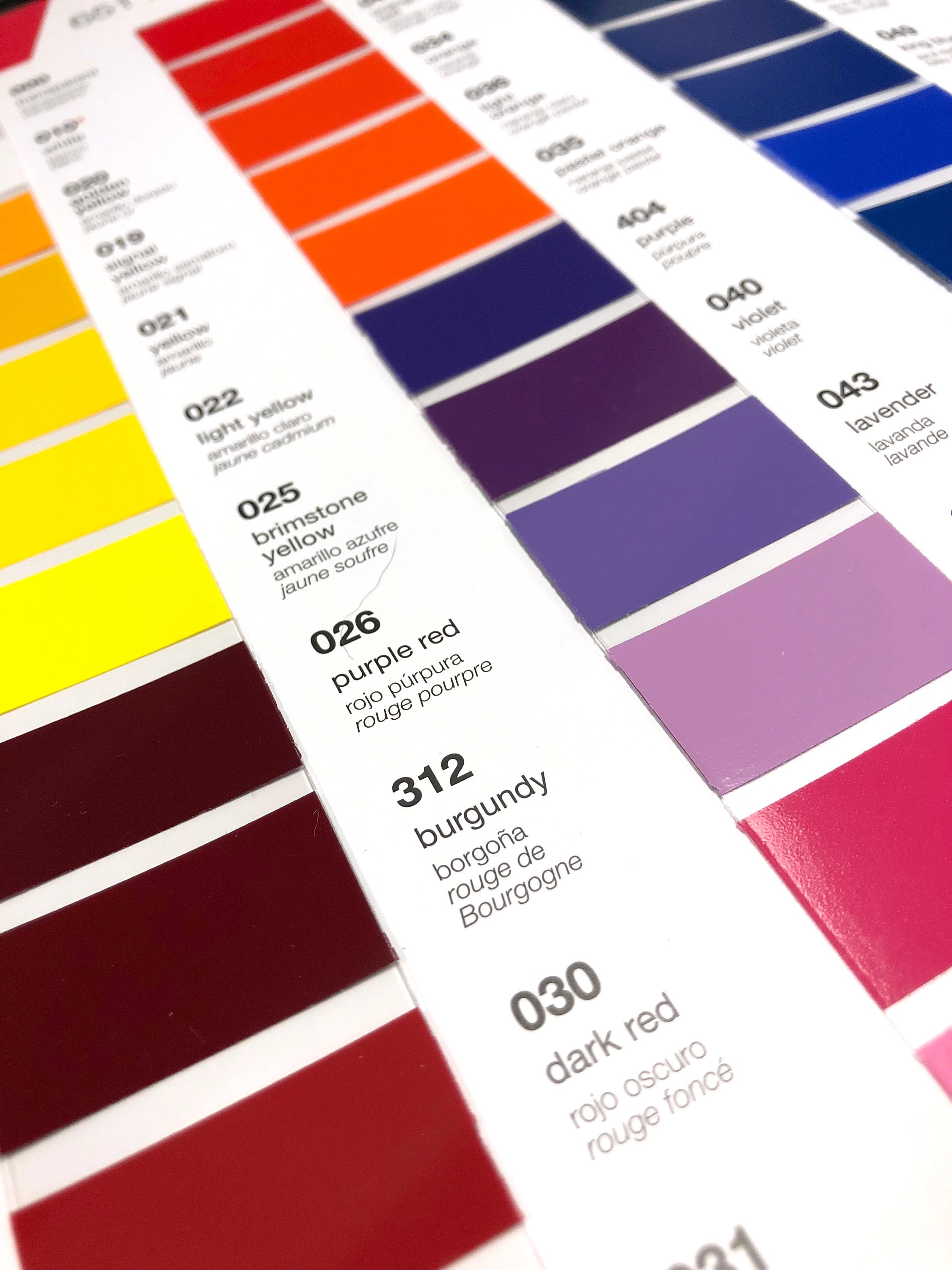 Oracal 651 Color Chart Vinyl Color Chart Color Sample Etsy