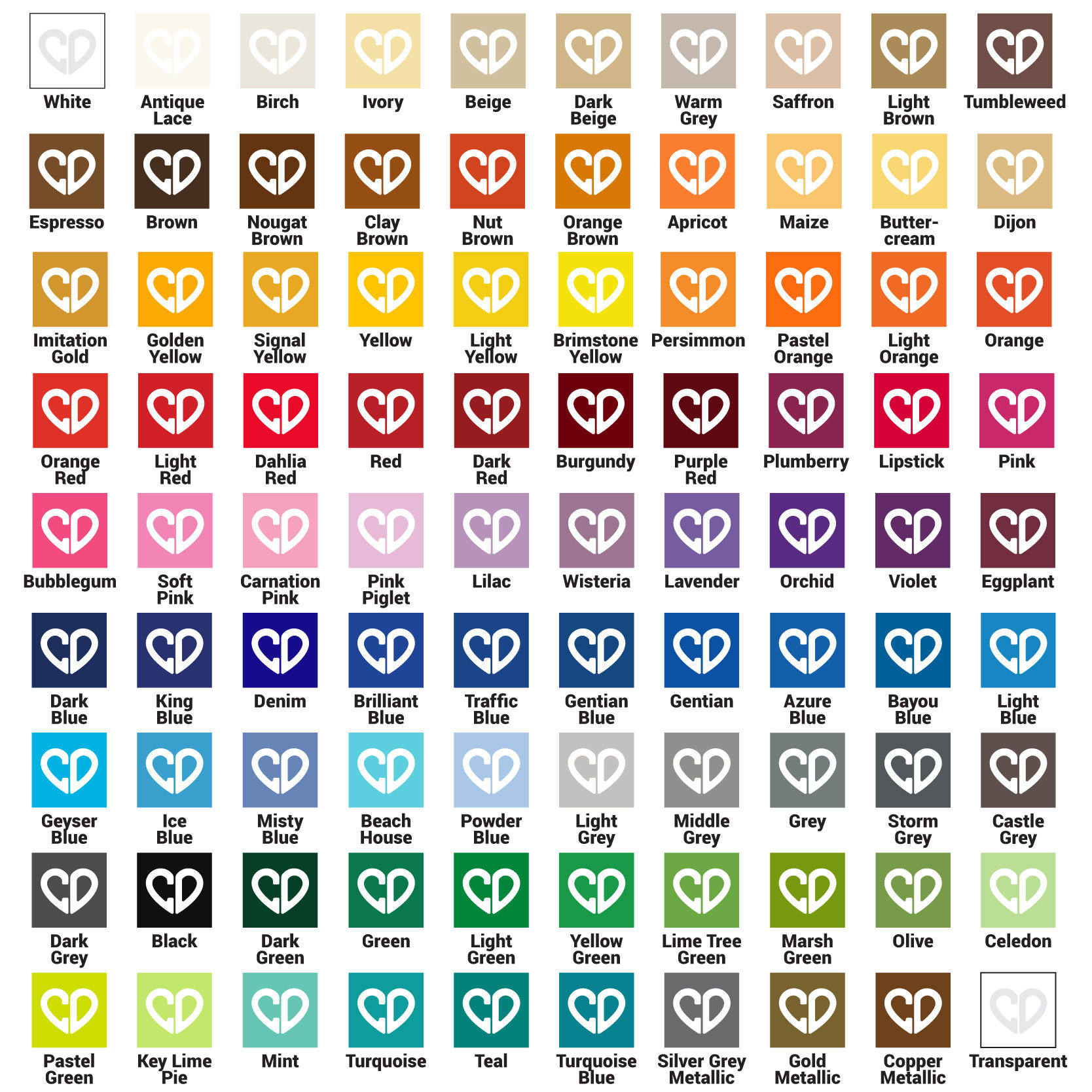 Oracal 631 Vinyl Sheets 12 X 12 Oracal Vinyl - Etsy