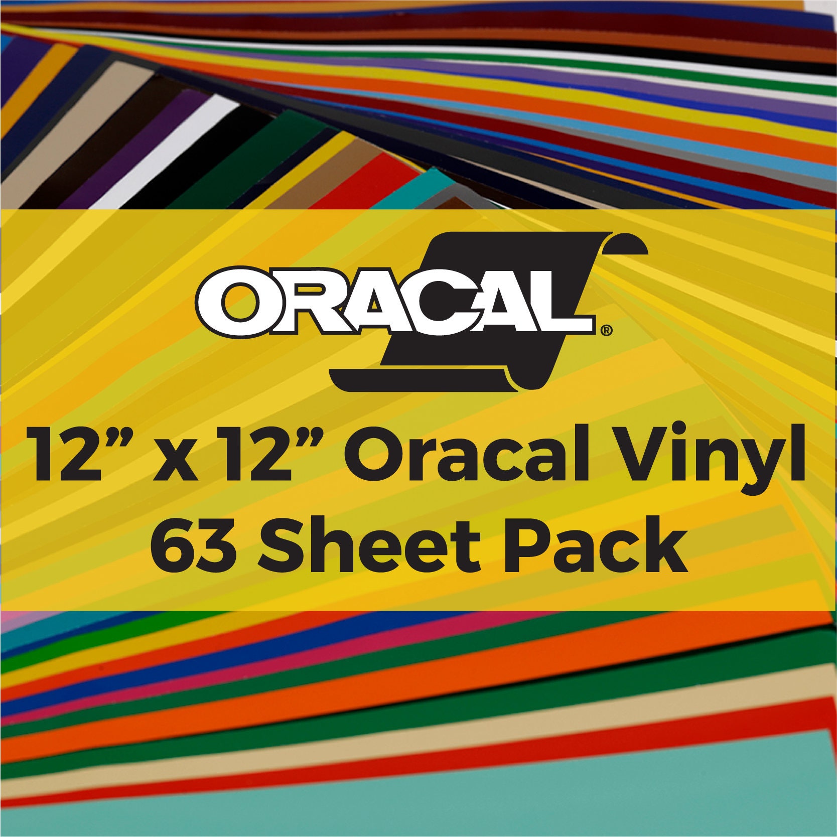 Starter Pack Oracal 651 Permanent Vinyl 12 Popular Colors 12 sheets