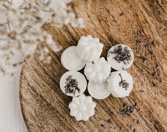 Fondants de cire de soja à l'huile essentielle de bergamote, d'ambre et de lavande, fondant relaxant