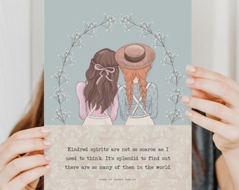 Anne of Green Gables Friendship Print, Printable Best Friend Gift – DOWNLOAD