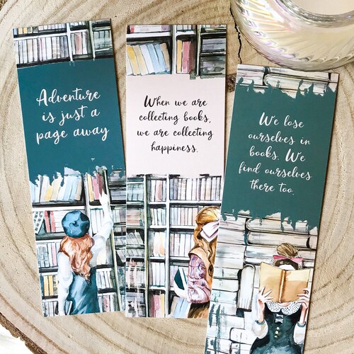 Book Puns Printable Bookmarks Printable Bookmark Set Etsy