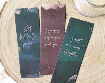 Printable Bookmarks with Quotes for Book Lovers Bookish Gifts for Readers Bookish Quotes Reading Digital Bookmark Set Bookmark Download PDF