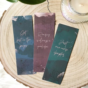 Printable Bookmarks with Quotes for Book Lovers Bookish Gifts for Readers Bookish Quotes Reading Digital Bookmark Set Bookmark Download PDF