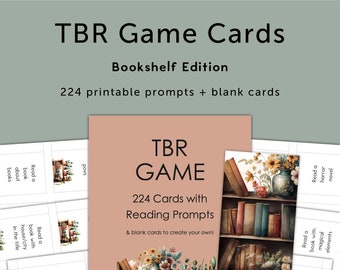 TBR Game Printable, Cards with Reading Prompts – Bookshelf Edition – DOWNLOAD