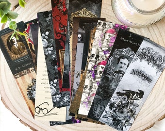 Gothic Horror Bookmark Bundle, Digital Printable Bookmarks, Vintage Halloween Gifts for Readers, Literary Classic Horror Gifts, DOWNLOAD