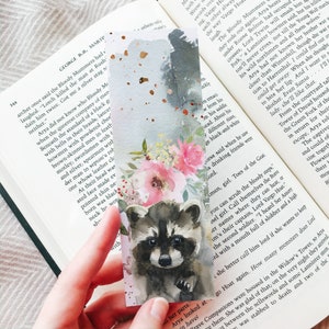 Raccoon Woodland Animal Bookmark, Printable Bookmarks for Kids, Baby Animal Cute Bookmark Digital, Gifts for Readers, PDF – DOWNLOAD