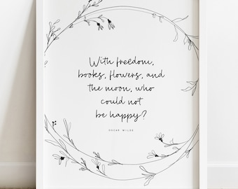 Oscar Wilde Quote Print, Literary Printable Wall Art for Book Lovers – DOWNLOAD