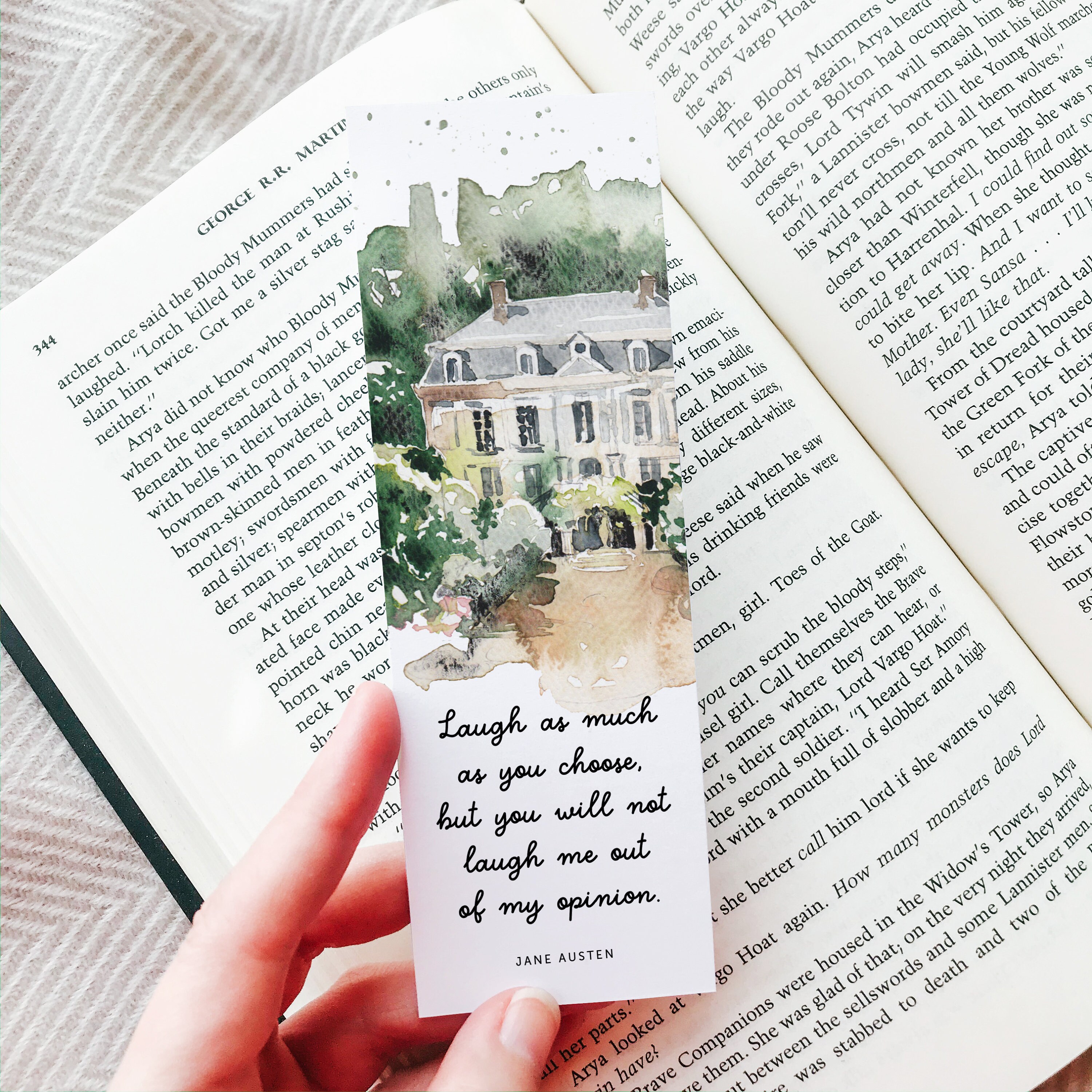 Jane Austen Bookmarks Printable Jane Austen Gifts for - Etsy