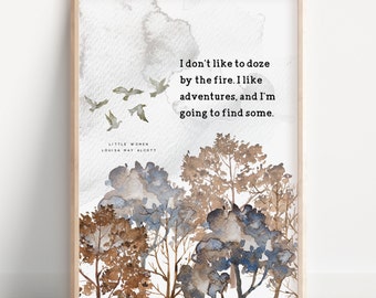 Little Women Quote Poster, Literary Wall Art Printable – DOWNLOAD