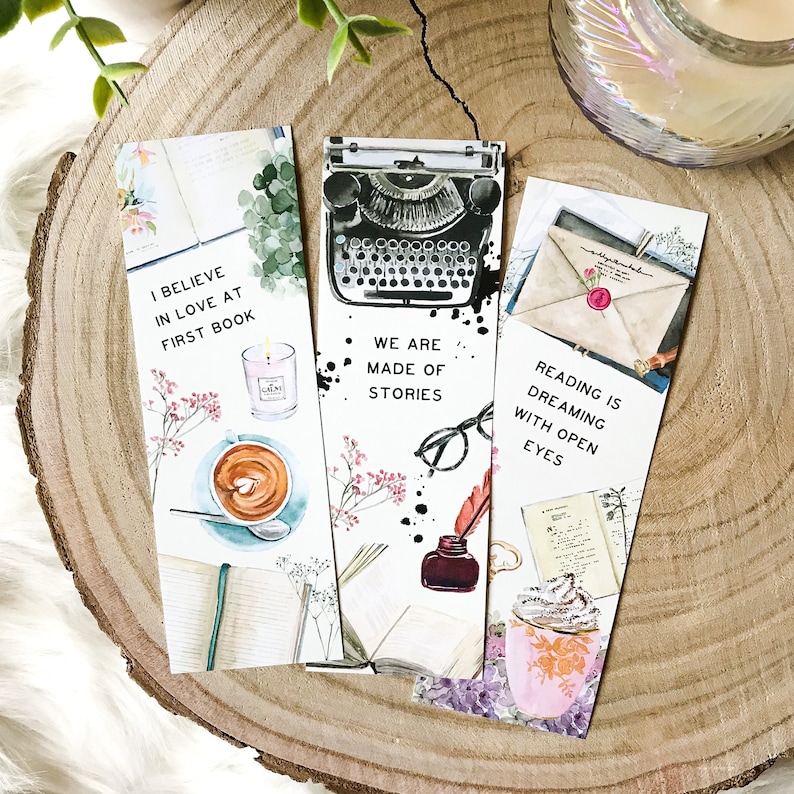 Printable Bookmarks with Bookish Quotes, Book Lover Bundle of 39 Print at Home Bookmarks, PDF – DOWNLOAD image 2